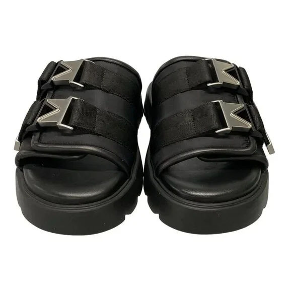 BOTTEGA VENETA - Black Chemical Fiber Leather Rubber Men's Sandals 607-080425 - Picture 5 of 12